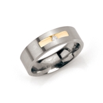 Boccia Titanium Band with Inset .03pt Diamond in GEP - 101-08 Boccia Titanium Band with Inset .03pt Diamond in GEP - 101-08