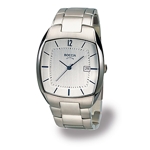 Boccia White Dial Square All-Titanium Watch - 3522-05
