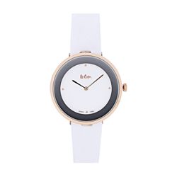 Lee Cooper Ladies Watch - White Band Rose Gold - LC6806.433