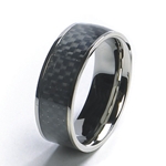 Steel Band with Black Carbon Fiber Eternal
