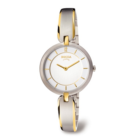 Boccia Titanium Ladies Two-tone Bangle Watch - 3164-03 - Click Image to Close