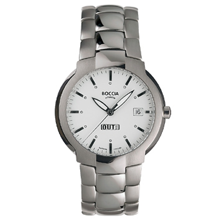 Boccia White Dial All-Titanium Watch - 602-01 - Click Image to Close