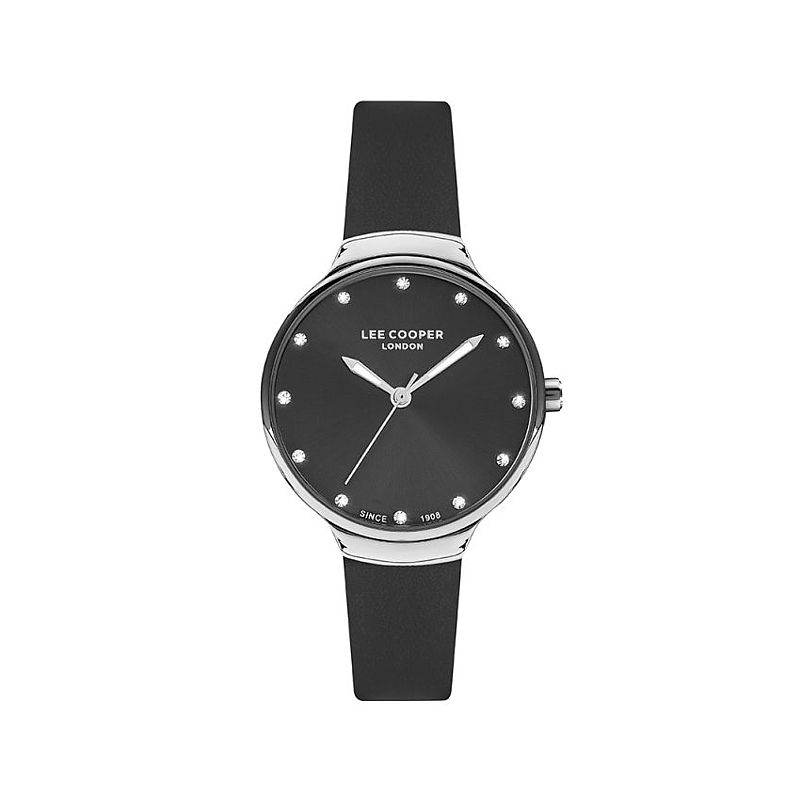 Lee Cooper Ladies Watch - Black strap & face - LC07283.351 - Click Image to Close