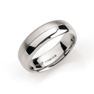 Boccia Titanium Band Half Polished Half Matte - 109-01