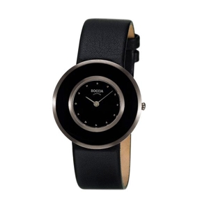Black Round with Black Band Titanium Watch - 3145-03