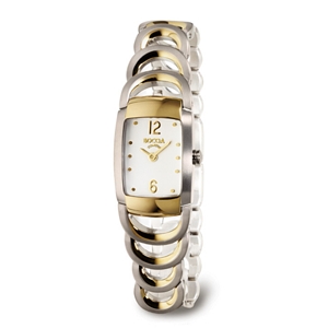 Two Tone Curved Link Tank Titanium Watch - 3159-02