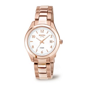 Boccia Rose gold Plated Titanium Ladies Watch - 3224-04
