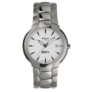 Boccia White Dial All-Titanium Watch - 602-01