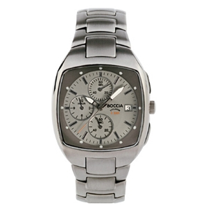 Boccia Chronograph Square Titanium Watch - 3793-02