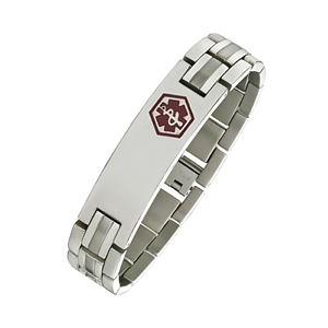 Medical ID Bracelet - Titanium Medic Alert - TB810MED
