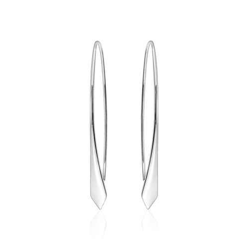 Sterling Silver Modern Delphinus 'Point' Earrings - DS-E111